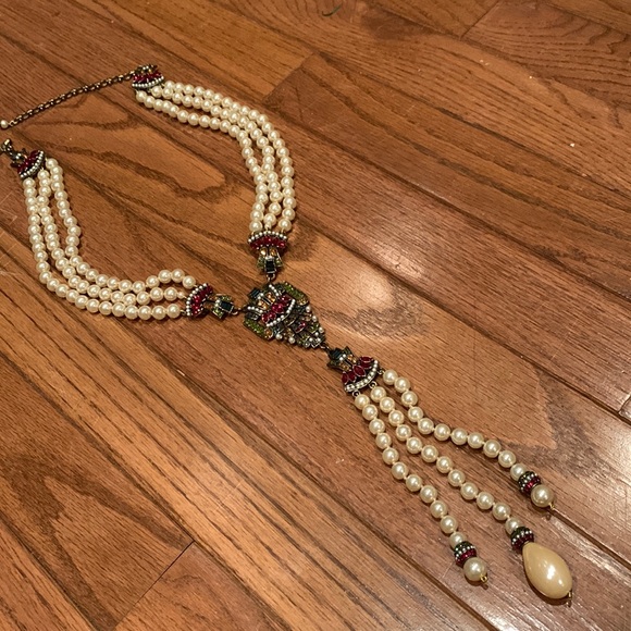 Heidi Daus Jewelry - Heidi Daus Majestic Elegance cream Pearl multi strand necklace - show stopper!